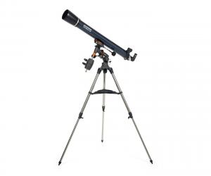 Celestron Astromaster 90EQ - 90/1000 mm refractor on equatorial mount.