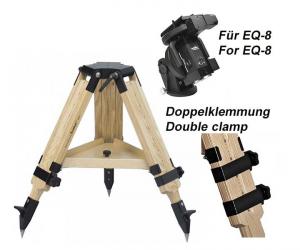 Berlebach Stativ PLANET kurze Version mit Doppelklemmung für EQ-8