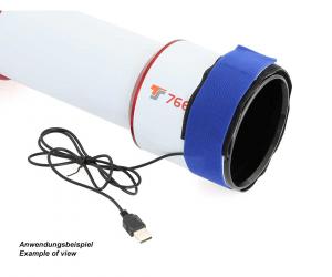 TS-Optics USB Heizmanschette mit Regelung für 90-110 mm Durchmesser