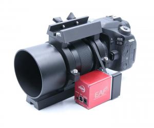 Wega ZWO EAF Adapter with bracket, dovetail and finder shoe for Samyang 135 mm lens