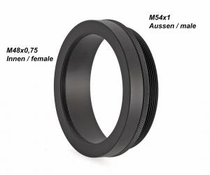 TS-Optics Adapter für TS-GPU & Baader MPCC an M54x0,75 Innengewinde zum Schrauben