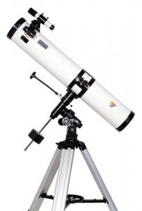 Wie neu: TS-Optics Einsteigerteleskop Newton 114/900 mm auf parallaktischer Montierung