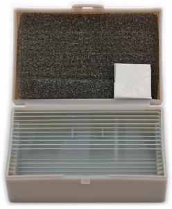 TS-Optics - 10 slides with cover glass in plastic box
