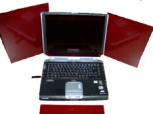 TS-Optics Rote Acrylglas Scheibe für Laptop und PC - 215x140mm