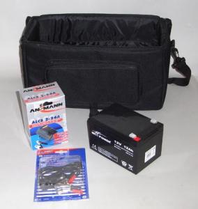 TS-Optics 9 Ah Powerset - 12V battery, charger, cable, transport bag