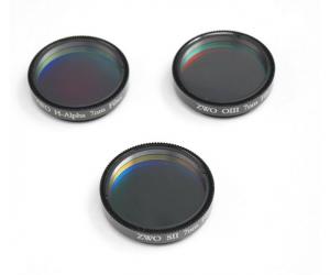 ZWO 1,25" Schmalband Filterset 7 nm, bestehend aus H-Alpha, S-II und O-III