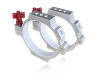 TS-Optics CNC Aluminium Tube Rings for telescopes with 80mm diameter