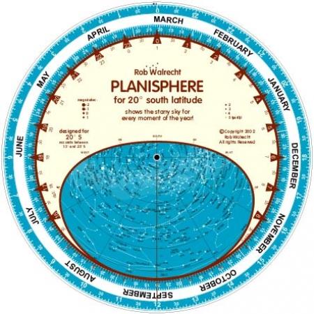 Teleskop-Express: Planisphere rotatable star map for 20° S-PlaniS20