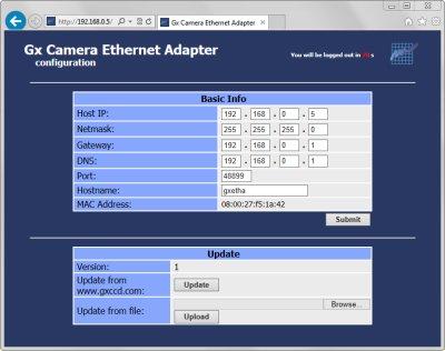 Ethernet Adapter Device Configuration